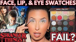 ColourPop x Stranger Things Full Collection | HOT NEW RELEASE ALERT! Swatches, Comparisons, 2 Looks