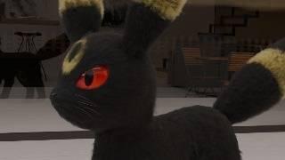 Umbreon playing with the ball