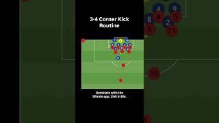 3-4 Corner Kick Routine #soccer #tactics