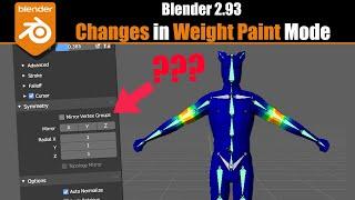 [Blender] Changes in Weight Paint Mode (AGAIN ) - X Mirror / Mirror Vertex Groups