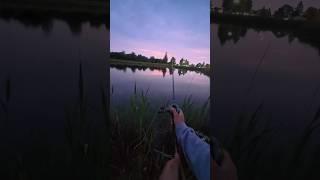 Catching bass at night in the rain