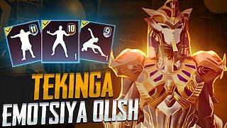 PUBG MOBILEDA TEKINGA EMOTSIYA OLISH // TEKINGA KIYIM OLISH