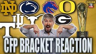 CFP Bracket Reveal Reation! | SMU IN, ALABAMA OUT | Oregon, Georgia, Boise St., Arizona St. Get Byes