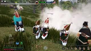 Roblox - Napoleonic Wars: mixed Russian Empire VS USA, 1st Division perspective (Jan 8, 2023)