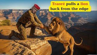 Traoré Saves a lion from falling off a cliff —but its reaction on the shore shocks everyone.