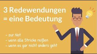 Redewendungen | Umgangssprache | Deutsch lernen | German Idioms, Wortschatz, B2, C1 | Alltagsdeutsch