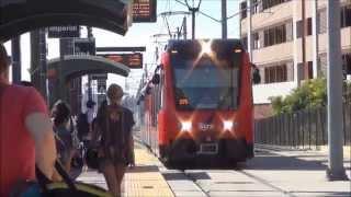 San Diego MTS - Blue Line Action with a bit of Orange and some Green; August 13th-14th, 2014