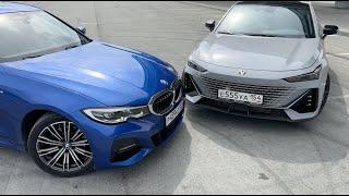 Changan Uni-V на фоне б/у BMW 320i из Кореи. Как выглядит?