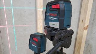 Bosch Red vs Green Cross Line Laser Level Comparison - GLL30 vs GLL40-20g