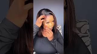 Glueless bob wig  #wigs #worldnewhair #hairstyle #hairtutorial #hair #wigtutorial  #wiginstall