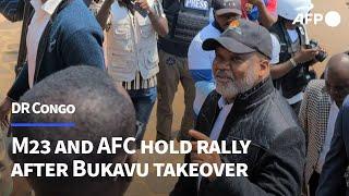 M23 and AFC leaders arrive for rally since takeover of DR Congo's Bukavu | AFP