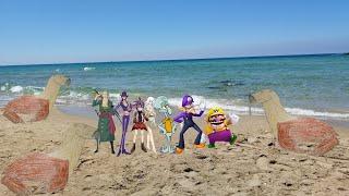 Wario & Friends Dies By Group Of Tusked Sea Lions After Upsetting Them In The Beach