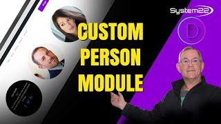 Divi Theme Custom Person Module