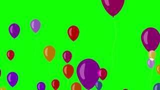 Green Screen Balloons Flying in the Sky | Free HD Footage