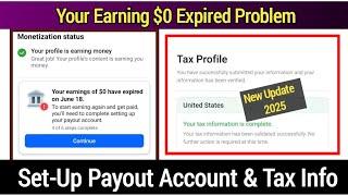 Your Earning of $0 have expired on Facebook | Setup Facebook Payout Account | Facebook Monetization