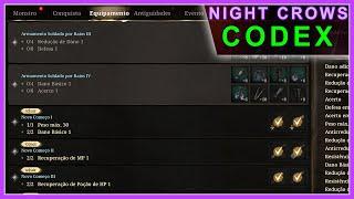 NIGHT CROWS - FECHANDO ALGUNS SETS de COLETA (codex) para AUMENTAR STATUS do PERSONAGEM