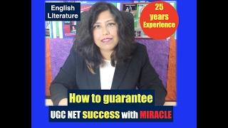 How to succeed in UGC/CBSE-NET/JRF English with MIRACLE