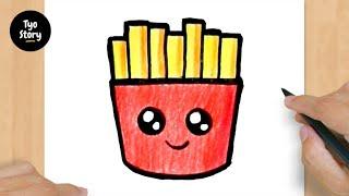 #240 How to Draw a Cute French Fries - Easy Drawing Tutorial