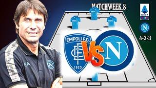 NAPOLI POTENTIAL STARTING LINEUP VS EMPOLI  | SERIE A 2024 MATCH WEEK 8