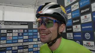 Primož Roglič - Interview at the finish - World Championships Road Race (Zürich) 2024