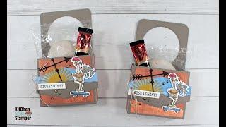 Stampin' Up! Hey Chuck Breakfast Door Hanger Treat Tutorial with Kitchen Table Stamper