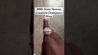 Terence Crawford Received The WBO Champions Ring