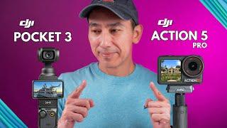 DJI Pocket 3 vs DJI Action 5 PRO Review: Comparing Features and Quality. Which One is the Best