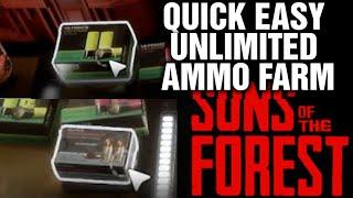 SONS OF THE FOREST How To Quickly Farm Unlimited Ammo !