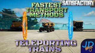 Fastest Transportation Methods Teleporting Trains  Satisfactory ️ Tutorial, Walkthrough