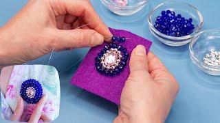 How to make a beaded brooch easily - DIY jewelry!