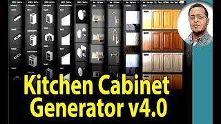 65 _ شرح ثرى دى ماكس _3dmax_script  Kitchen Cabinet Generator v2_