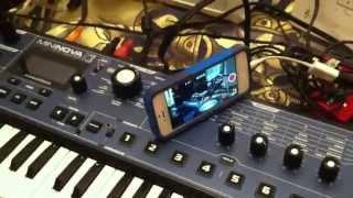 iPhone and Behringer UCA-222 for experiment for recording better audio while using iPhone camera!