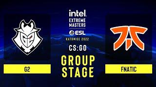 G2 vs fnatic – Map 2 [Mirage] - IEM Katowice 2022 - group stage