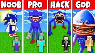 Minecraft Battle: NOOB vs PRO vs HACKER vs GOD! SHIN SONIC TAPES BUILD CHALLENGE in Minecraft