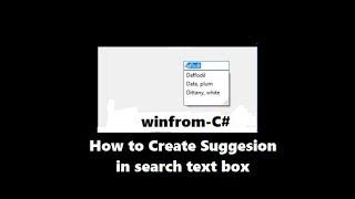 How to create an AutoComplete Textbox in C# | How to show suggestions in search textbox