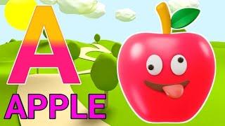 Alphabet A to Z with alphabet song//kids learn abcd with song//a for apple. abcdefghijklmnop