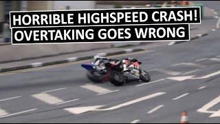 Brutal Crash! Suzuki GSX R1000R Overtaking Goes Wrong, Extreme Road Racing