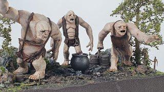 Stone Trolls Tom, Bert and William | The Hobbit | Diorama