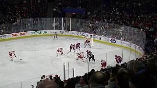 Saku Maenalanen of the Charlotte Checkers scores vs. the Laval Rocket 12/29/18