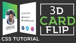 3D Flipping Card CSS | Flipping Profile Card - CSS Effects | CSS Tutorial