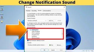 Windows 11 - Change Notification Sounds