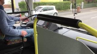 Shifting Bus driving 6-speed manual gearbox Mercedes Connecto O 345 Engine OM 457hla/Bus fahren