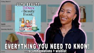 ULTA 21 DAYS OF BEAUTY 2025 | 50% OFF SHOPPING RECOMMENDATIONS | Fayy Lenee