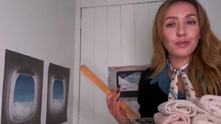 ASMR First Class Flight Roleplay - Check in and Flight Attendant ️