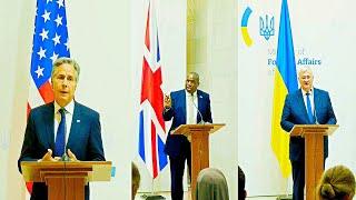 Antony Blinken Press Conference in Ukraine with UK and Ukraine Officials