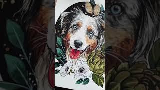 Dog of the daaaaaay!  dogportrait petportrait tattooartist tattoo painting #Shorts