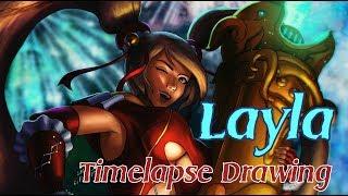 Layla Chinese New Year MLBB Speedpaint | luckykyunart