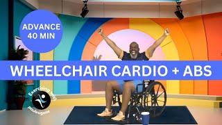 Advanced Wheelchair Cardio Fitness plus Abs Workout | 40 Min | Inclusive Adaptive Seated Exercise