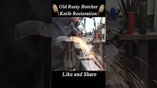  Rediscovering the Beauty: Old Rusty Butcher Knife Restoration! 