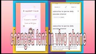 How to change font style in vivo y11/ vivo phones#how to change font in vivo smartphones